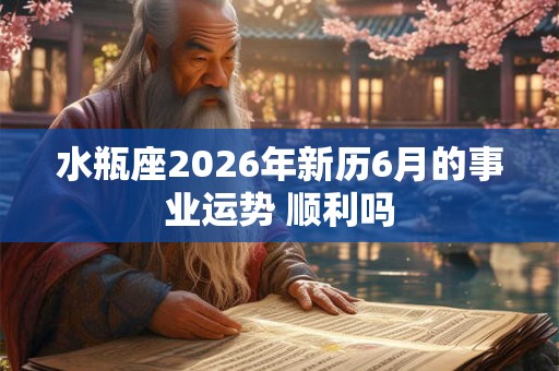 水瓶座2026年新历6月的事业运势 顺利吗