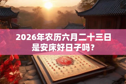2026年农历六月二十三日是安床好日子吗？