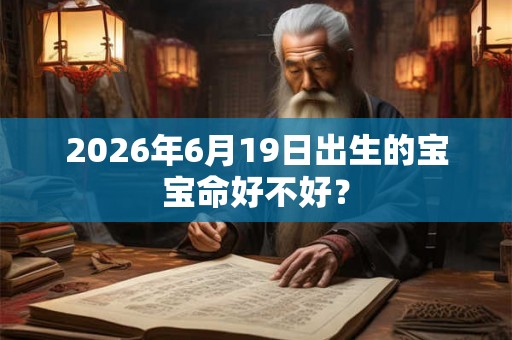 2026年6月19日出生的宝宝命好不好？