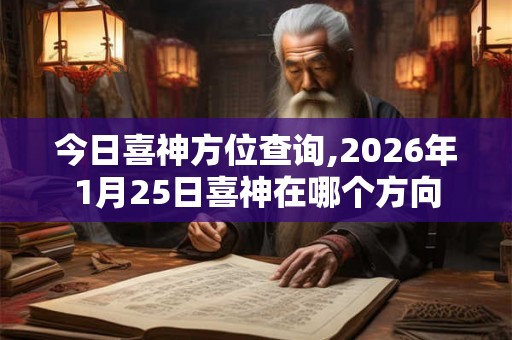 今日喜神方位查询,2026年1月25日喜神在哪个方向