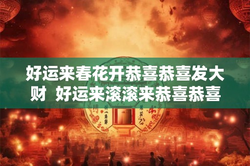 好运来春花开恭喜恭喜发大财  好运来滚滚来恭喜恭喜发大财