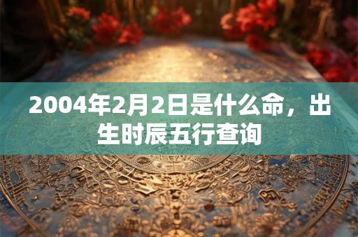2004年2月2日是什么命，出生时辰五行查询