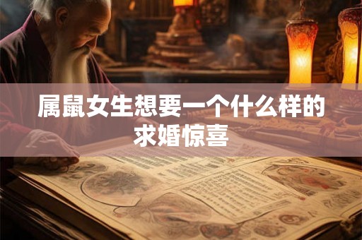 属鼠女生想要一个什么样的求婚惊喜