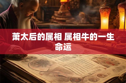 萧太后的属相 属相牛的一生命运