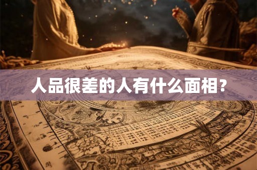 人品很差的人有什么面相？