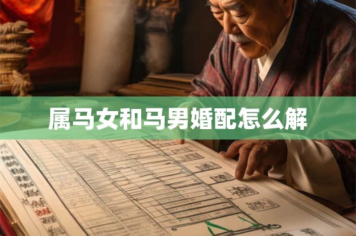 属马女和马男婚配怎么解