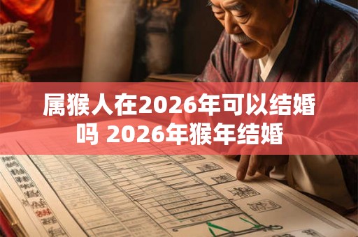 属猴人在2026年可以结婚吗 2026年猴年结婚