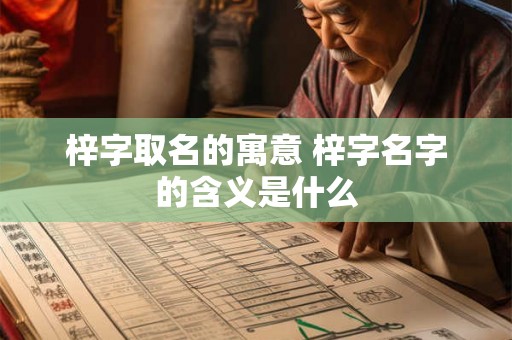 梓字取名的寓意 梓字名字的含义是什么 梓字取名的寓意 梓字名字的含义是什么