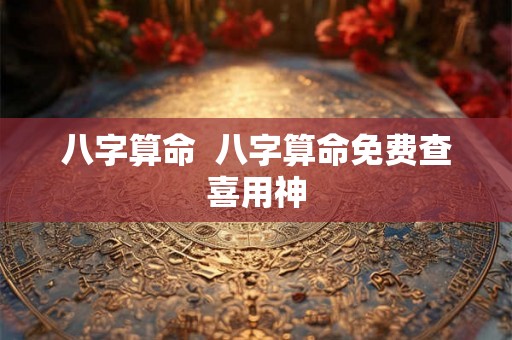 八字算命  八字算命免费查喜用神