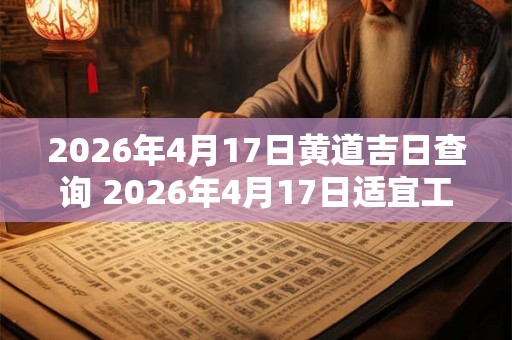 2026年4月17日黄道吉日查询 2026年4月17日适宜工作吗 2026年4月17日黄道吉日查询 2026年4月17日适宜工作吗