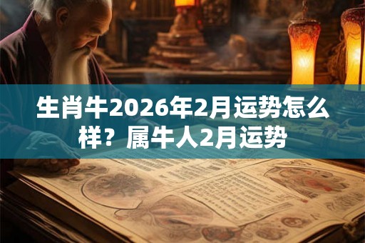 生肖牛2026年2月运势怎么样？属牛人2月运势