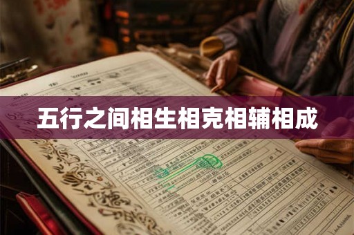 五行之间相生相克相辅相成