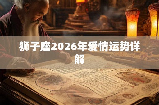 狮子座2026年爱情运势详解