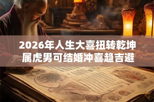 2026年人生大喜扭转乾坤 属虎男可结婚冲喜趋吉避凶