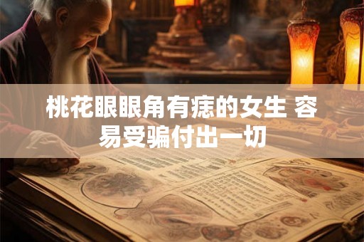 桃花眼眼角有痣的女生 容易受骗付出一切