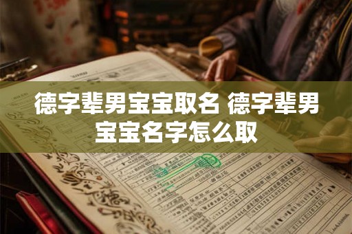 德字辈男宝宝取名 德字辈男宝宝名字怎么取