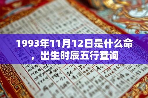 1993年11月12日是什么命，出生时辰五行查询