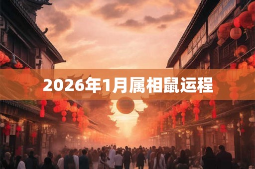 2026年1月属相鼠运程