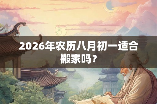 2026年农历八月初一适合搬家吗？