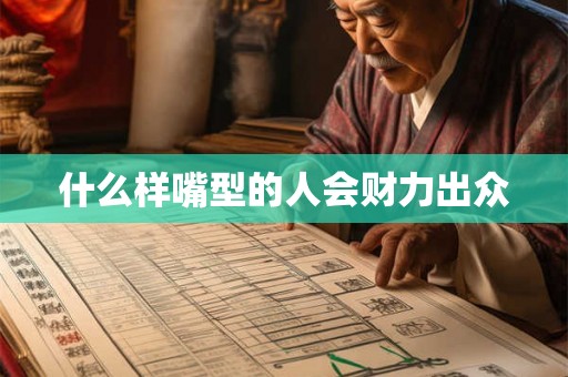 什么样嘴型的人会财力出众