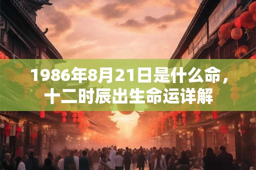 1986年8月21日是什么命，十二时辰出生命运详解
