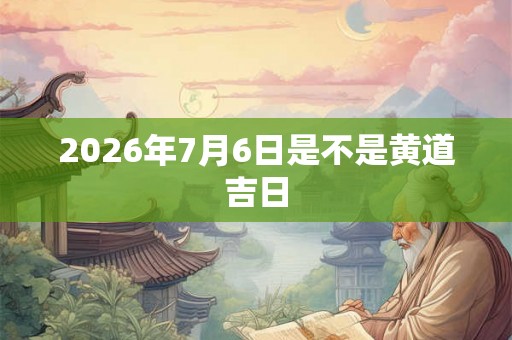 2026年7月6日是不是黄道吉日