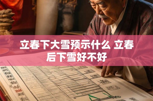 立春下大雪预示什么 立春后下雪好不好