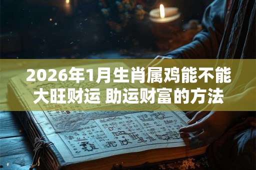 2026年1月生肖属鸡能不能大旺财运 助运财富的方法