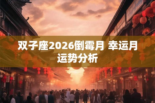 双子座2026倒霉月 幸运月运势分析
