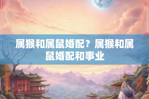 属猴和属鼠婚配？属猴和属鼠婚配和事业