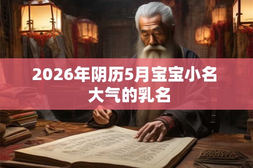 2026年阴历5月宝宝小名  大气的乳名