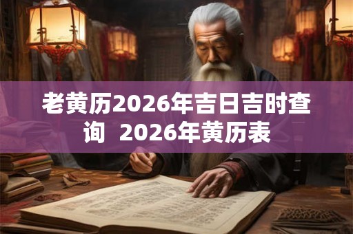 老黄历2026年吉日吉时查询 2026年黄历表 老黄历2026年吉日吉时查询 2026年黄历表