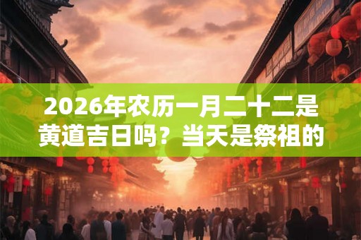 2026年农历一月二十二是黄道吉日吗？当天是祭祖的好时间吗？