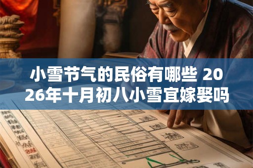 小雪节气的民俗有哪些 2026年十月初八小雪宜嫁娶吗