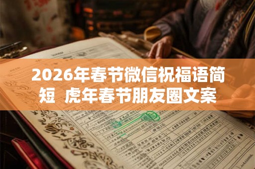 2026年春节微信祝福语简短  虎年春节朋友圈文案