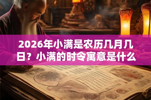 2026年小满是农历几月几日？小满的时令寓意是什么？