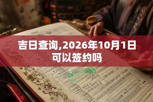吉日查询,2026年10月1日可以签约吗
