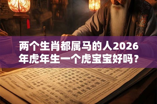 两个生肖都属马的人2026年虎年生一个虎宝宝好吗？