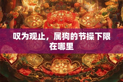 叹为观止，属狗的节操下限在哪里