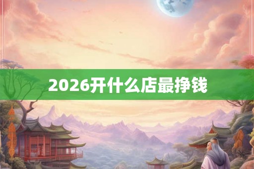 2026开什么店最挣钱 2026开什么店最挣钱