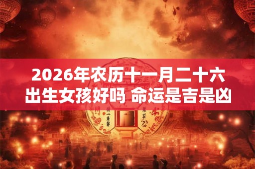 2026年农历十一月二十六出生女孩好吗 命运是吉是凶 2026年农历十一月二十六出生女孩好吗 命运是吉是凶