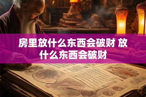 房里放什么东西会破财 放什么东西会破财