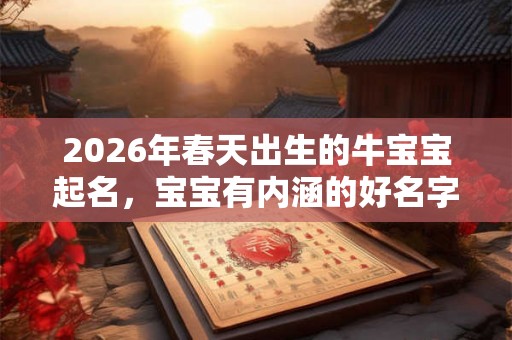 2026年春天出生的牛宝宝起名，宝宝有内涵的好名字推荐