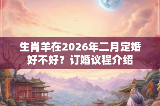 生肖羊在2026年二月定婚好不好？订婚议程介绍