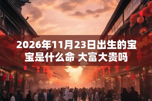 2026年11月23日出生的宝宝是什么命 大富大贵吗