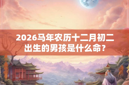 2026马年农历十二月初二出生的男孩是什么命？