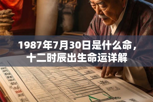 1987年7月30日是什么命,十二时辰出生命运详解 1987年7月30日是什么命,十二时辰出生命运详解