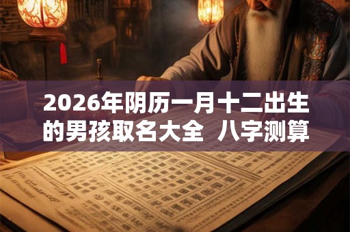 2026年阴历一月十二出生的男孩取名大全 八字测算 2026年阴历一月十二出生的男孩取名大全 八字测算