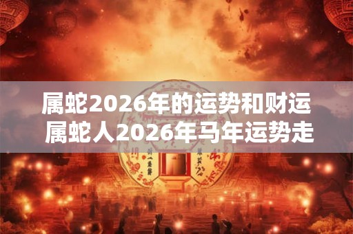 属蛇2026年的运势和财运 属蛇人2026年马年运势走向如何 属蛇2026年的运势和财运 属蛇人2026年马年运势走向如何