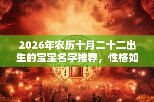 2026年农历十月二十二出生的宝宝名字推荐,性格如何? 2026年农历十月二十二出生的宝宝名字推荐,性格如何?